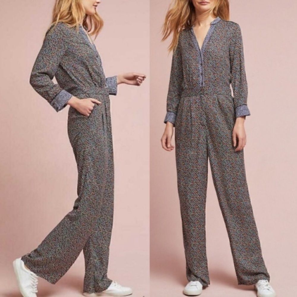 Anthropologie ETT TWA Christine Silken Jumpsuit